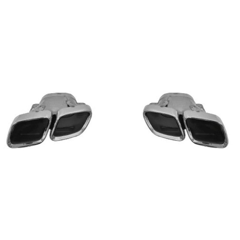 Car Craft Compatible With Mercedes Benz E Class W213 2016-2020 Upgrade Facelift Convert To Amg E63 Amg63 Bodykit Rear Bumper Exhaust Pipe Tip Silver Gc W213-019