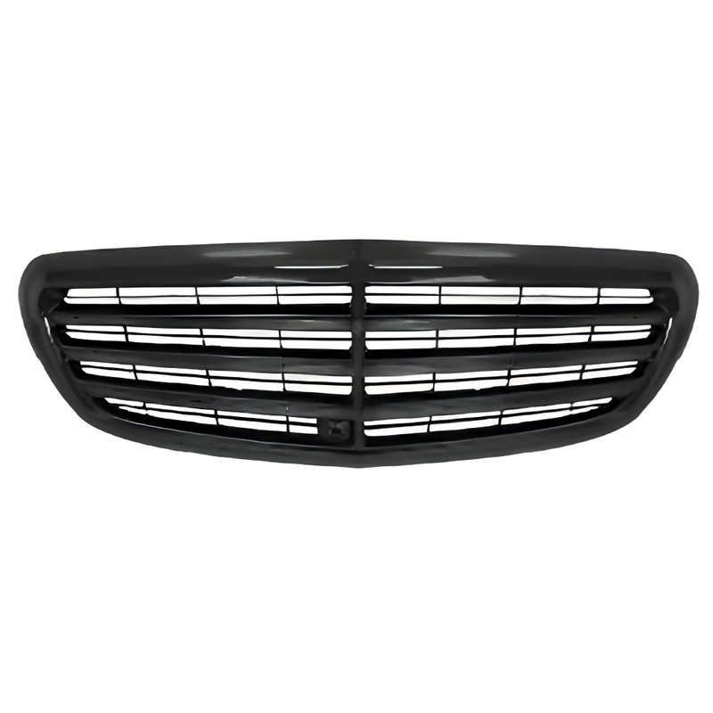 Car Craft Compatible With Mercedes Benz E Class W213 C238 2016-2020 Front Bumper Show Grill Classic Style Black Gc W213-012