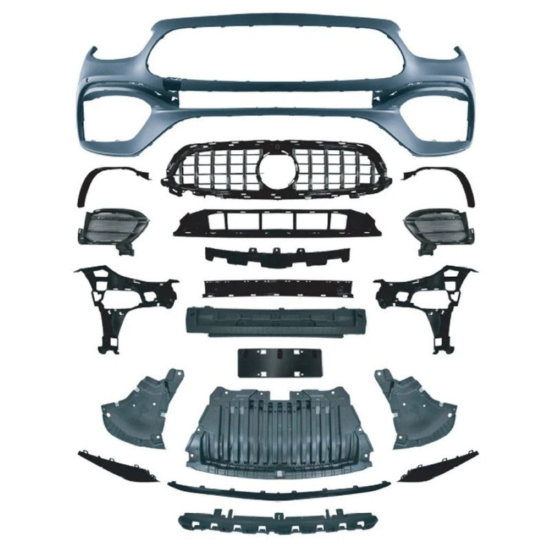 Car Craft Compatible With Mercedes Benz E Class W213 C238 Lci 2021-2023 Upgrade Facelift Convert To Amg Amge63 E63 Bodykit Front Bumper Gril Trim Skirt Gc W213 C238-035