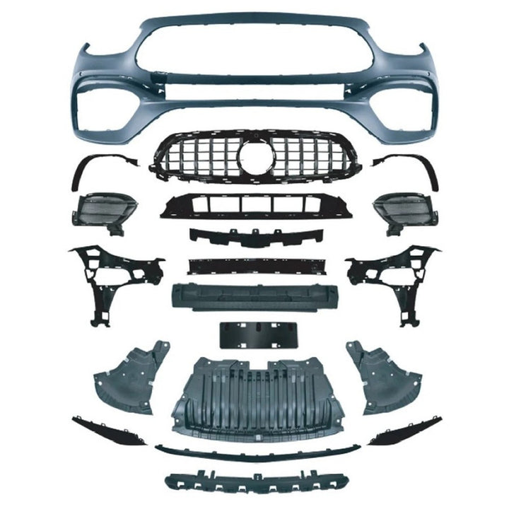Car Craft Compatible With Mercedes Benz E Class W213 C238 Lci 2021-2023 Upgrade Facelift Convert To Amg Amge63 E63 Bodykit Front Bumper Gril Trim Skirt Gc W213 C238-035