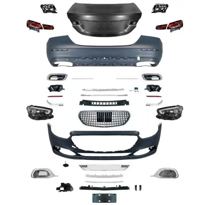 Car Craft Compatible With Mercedes Benz E Class W213 2016-2020 To W213 Lci 2021+ Maybach Upgrade Facelift Conversion Bodykit Bumper Hood Headlight Taillight CC-6361