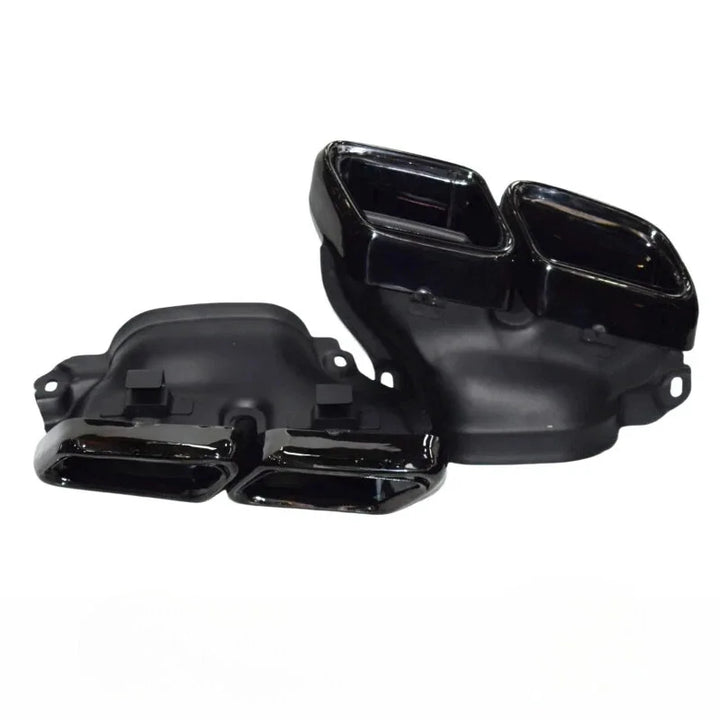 Car Craft Compatible With Mercedes Benz S Class W222 Lci 2018-2020 Upgrade Convert To S Class S63amg Amg63 S63 S65 Amg Rear After Bumper Exhaust Tip Pipe Trim Black