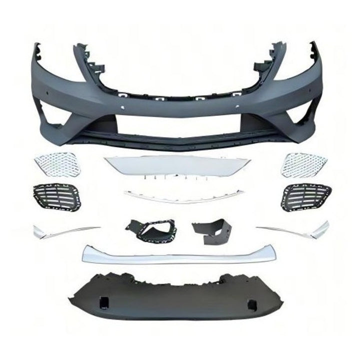 Car Craft Compatible With Mercedes Benz S Class W222 2014-2017 Upgrade Facelift Convert To Amgs63 S63 Bodykit Front Bumper Side Trim