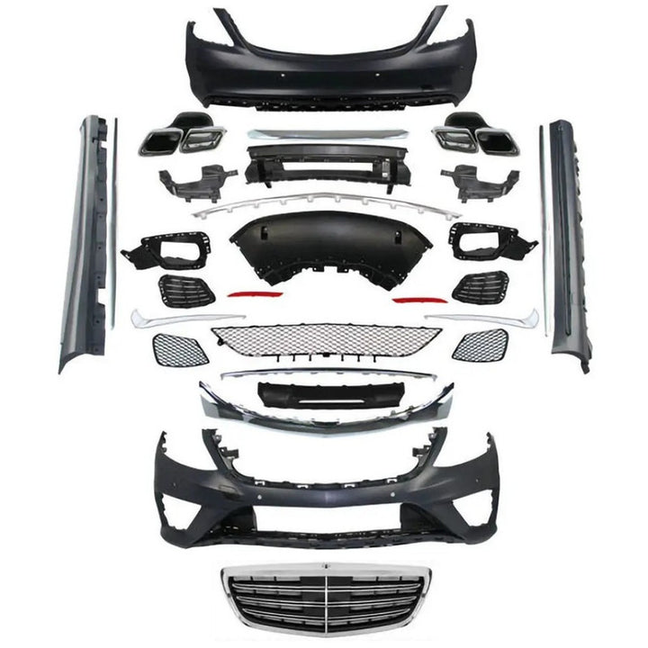 Car Craft Compatible With Mercedes Benz S Class W222 2014-2017 Upgrade Facelift Convert To Amgs63 S63 Bodykit Front Rear Bumper Grill Side Skirt Trim Diffuser Exhaust Pipe Tip
