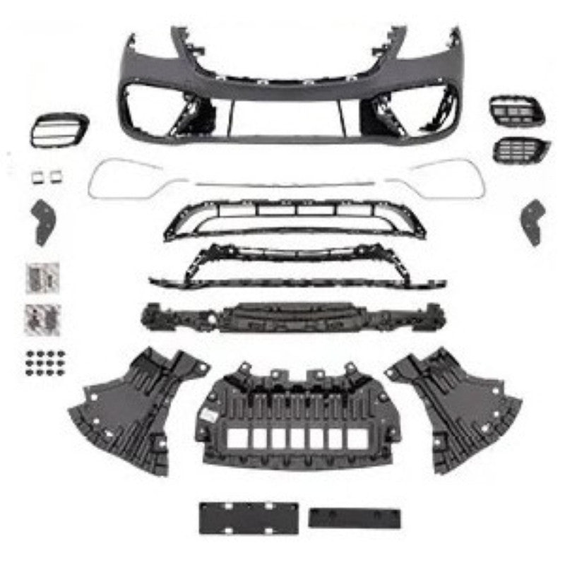 Car Craft Compatible With Mercedes Benz S Class W222 Lci 2018-2020 Upgrade Convert To S Class S63amg Amg63 S63 Amg Front Bumper Bodykit Skirt Splitter Trim Gc W222-007
