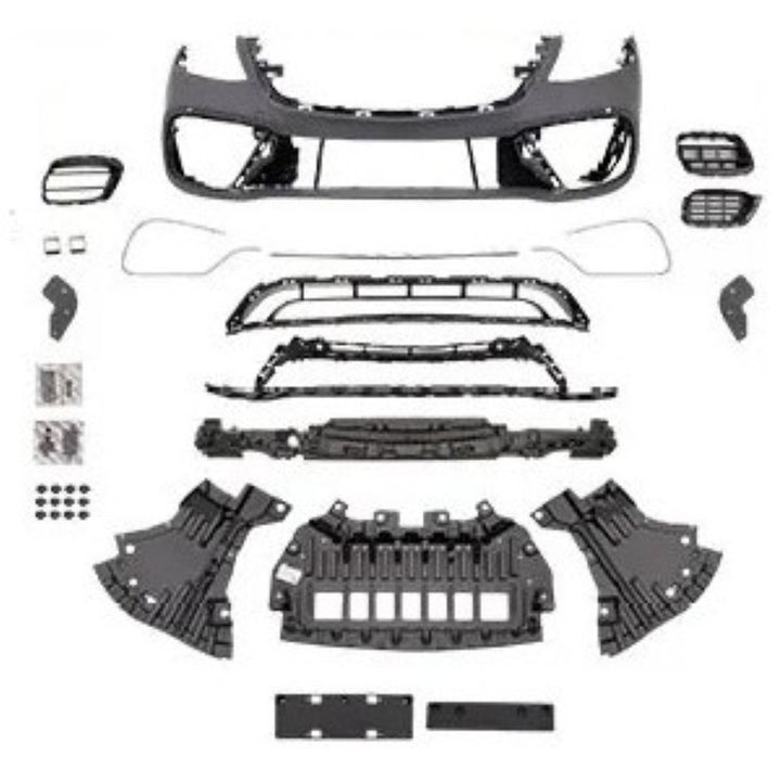 Car Craft Compatible With Mercedes Benz S Class W222 Lci 2018-2020 Upgrade Convert To S Class S63amg Amg63 S63 Amg Front Bumper Bodykit Skirt Splitter Trim Gc W222-007
