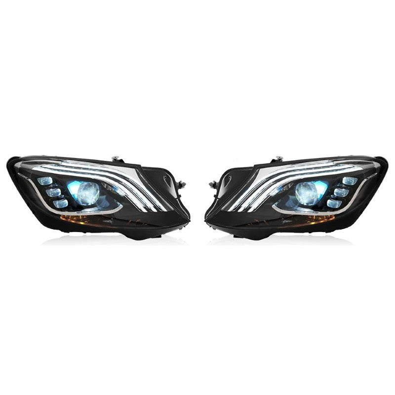 Car Craft Compatible With Mercedes Benz S Class W222 2014-2019 Car Front Upgraded Head Light Lamp Xenon Headlight Retrofit Upgrade Modified Led Drl Hid Light Maybach Style Shy - CAR CRAFT INDIA