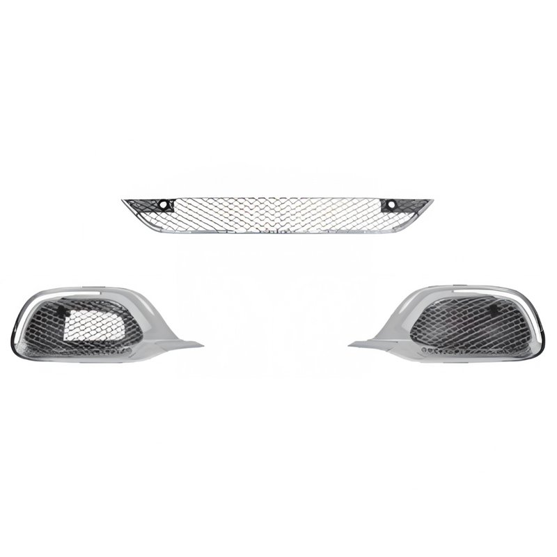 Car Craft Compatible With Mercedes Benz S Class W223 S450 S480 2021 Upgarde Fog Lamp Light Grill Cover Trim To S600 S680 Maybach Style Silver Gc W223-003