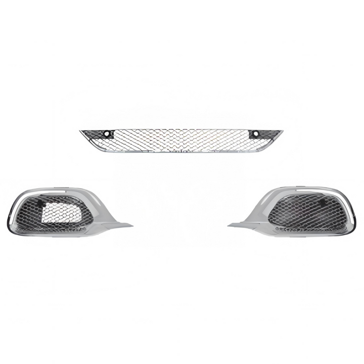 Car Craft Compatible With Mercedes Benz S Class W223 S450 S480 2021 Upgarde Fog Lamp Light Grill Cover Trim To S600 S680 Maybach Style Silver Gc W223-003