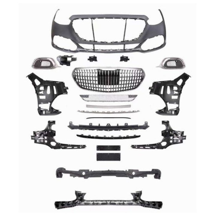 Car Craft Compatible With Mercedes Benz S Class W223 2021-2025 Front Bumper Upgrade Convert To Maybach Mhb S680 Fog Grill Bumper Bodykit Gc W223-001 CC-9714 - CAR CRAFT INDIA