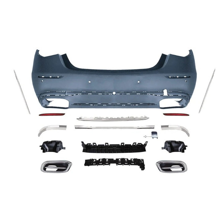 Car Craft Compatible With Mercedes Benz S Class W223 2021-2025 Rear Bumper Upgrade Convert To Maybach Mhb S680 Bumper Bodykit Exhaust Tip Pipe Gc W223-002 CC-9715 - CAR CRAFT INDIA
