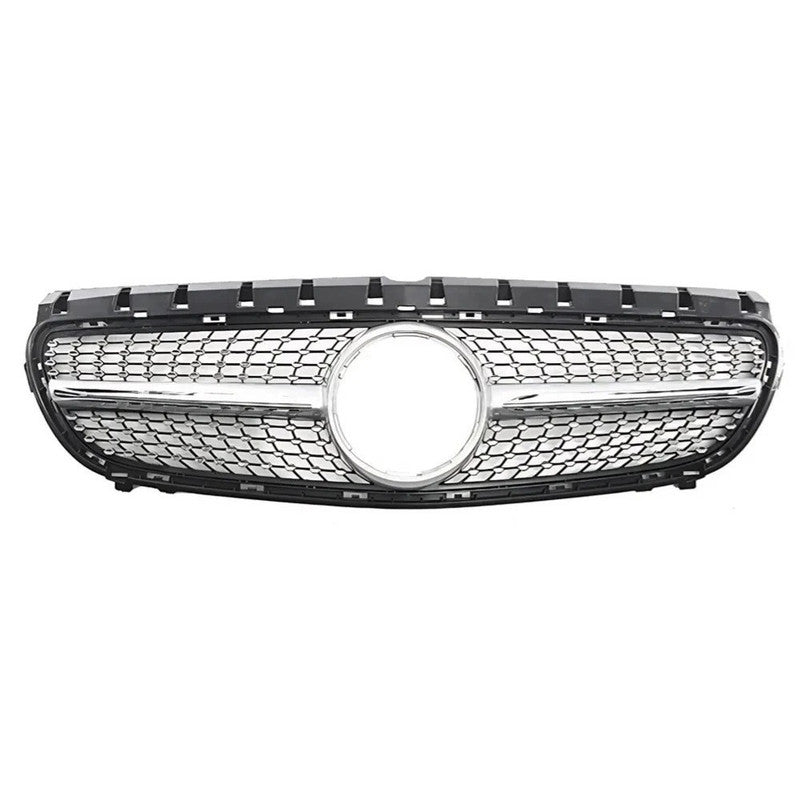 Car Craft Compatible With Mercedes Benz B Class W246 2015-20018 Front Bumper Show Grill Amg Diamond Silver