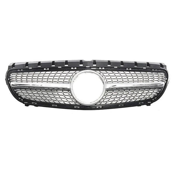 Car Craft Compatible With Mercedes Benz B Class W246 2015-20018 Front Bumper Show Grill Amg Diamond Silver