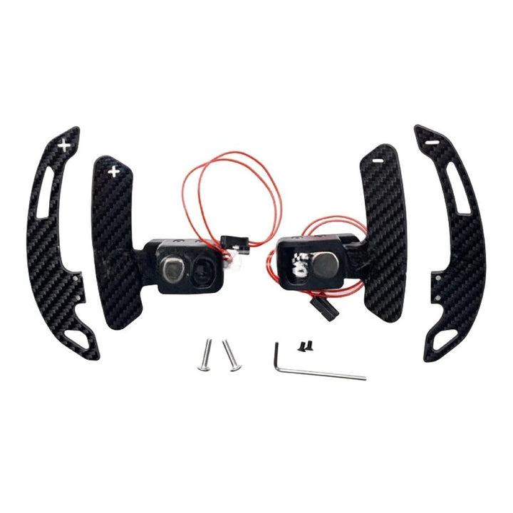 Car Craft Compatible With Mercedes Benz C E S Class GLE GLS W206 W213 W223 W465 W167 E63s 2022-2023 Dragonfly Style Dry Carbon Fiber Steering Wheel Magnetic Shift Paddles Replacement Extended Shift Paddles CC-7934 - CAR CRAFT INDIA