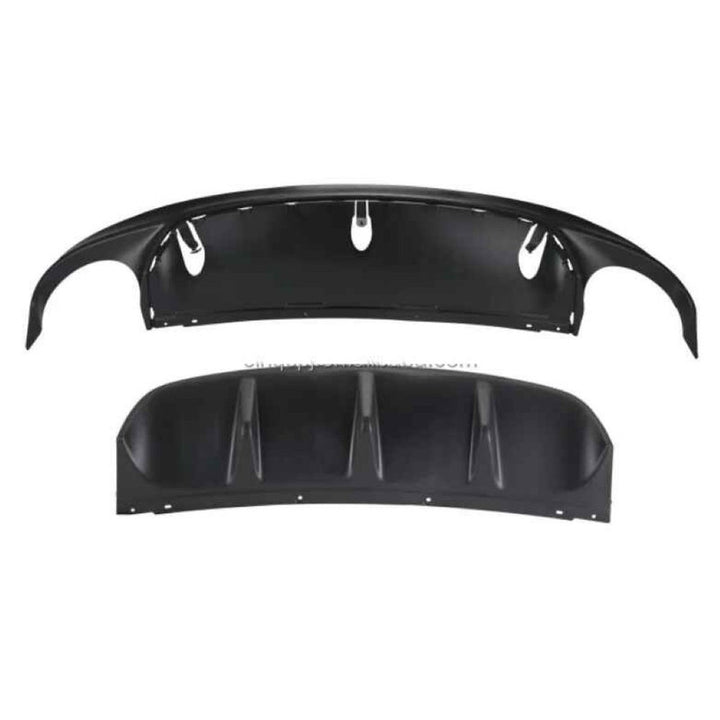 Car Craft Compatible With Jaguar Xf Xfr 2011-2016 Rear Bumper Lip Diffuser Carbon Fiber Look