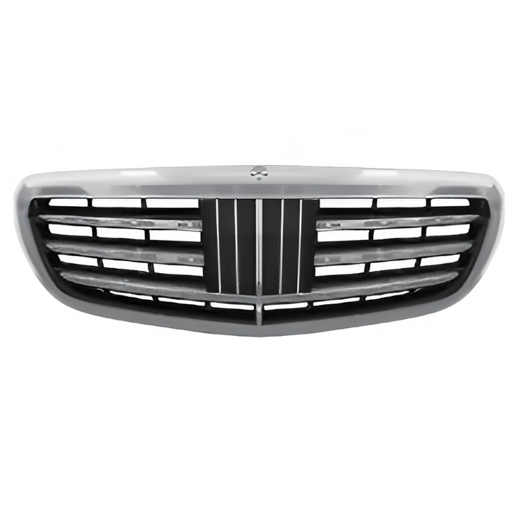Car Craft Compatible With Mercedes Benz E Class W213 C238 2016-2020 Front Bumper Show Grill Classic Style Silver Gc W213-009