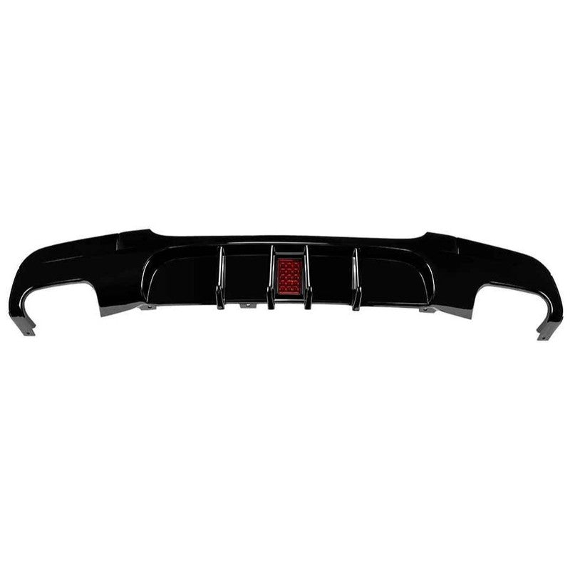 Car Craft Compatible With Bmw 3 Series E90 2008-2012 M Sport M3 M4 Rear Bumper Lip Splitter Diffuser Skirts With F1 Led Light 00-00 Glossy Black Zst-1286 00-00 Gb F1 Glossy Black - CAR CRAFT INDIA