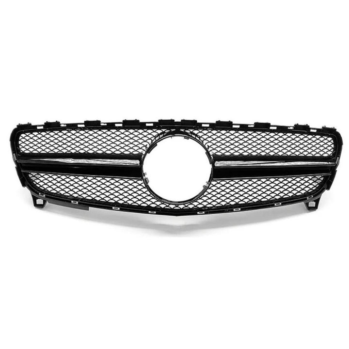 Car Craft Compatible With Mercedes Benz A Class W176 Lci 2016-2018 Front Bumper Amg Show Grill Amg Black Usa