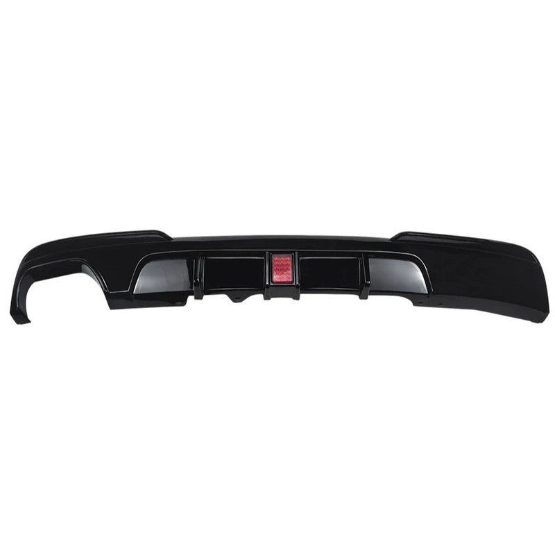 Car Craft Compatible With Bmw 5 Series F10 2010-2017 M Sport M5 Rear Bumper Lip Splitter Diffuser Skirts With F1 Led Light 00- Glossy Black Zst-1424 00-gb F1 Glossy Black - CAR CRAFT INDIA
