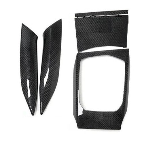 Car Craft Compatible With Bmw 2 3 4 Series G42 G20 G22 G23 G26 M2 G87 M2 M3 G80 G81 M4 G82 G83 2019-2025+ Car Central Dashboard Interior Cup Holder Armrest Trim Cover Real Carbon Fiber 5 in 1
