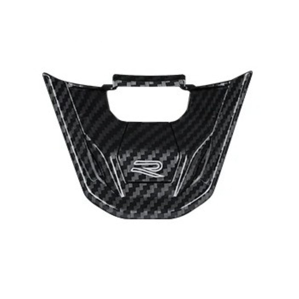 Car Craft Compatible With Volkswagen Virtus Arteon Golf 8 Vw Id.3 Passat B8 T-cross Tiguan Touareg Vw T6 Steering Wheel Trim Badge Logo R Line Carbon Fiber CC-3246 - CAR CRAFT INDIA