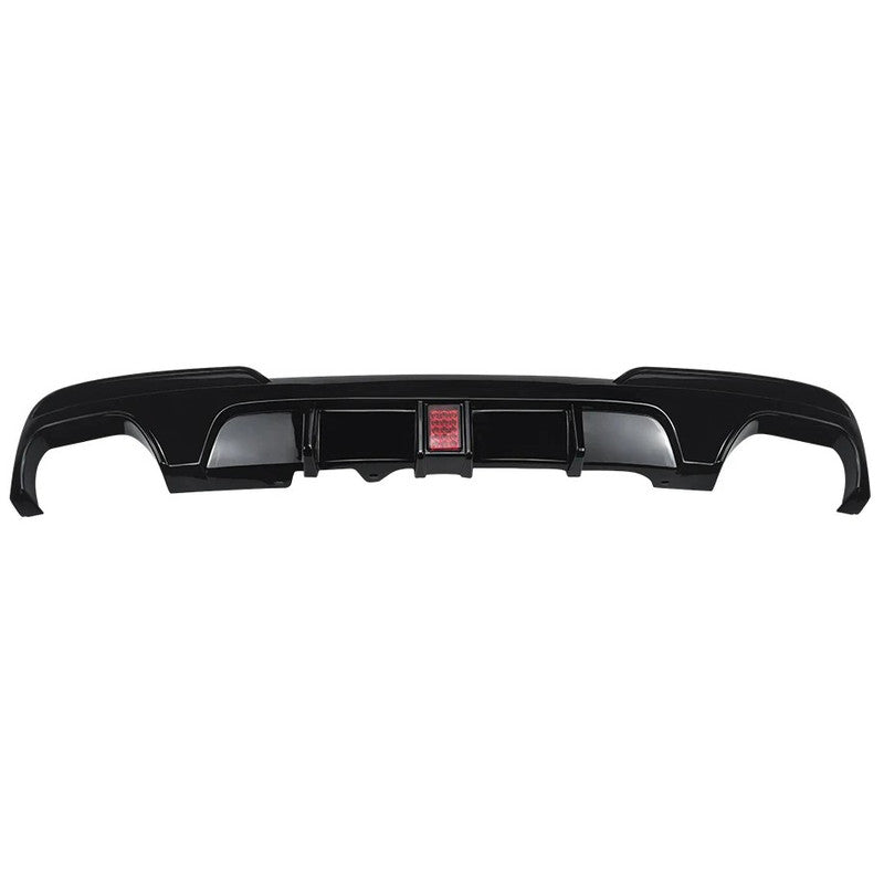 Car Craft Compatible With Bmw 5 Series F10 2010-2017 M Sport M5 Rear Bumper Lip Splitter Diffuser Skirts With F1 Led Light 00-00 Glossy Black Zst-1424 00-00 Gb F1 Glossy Black - CAR CRAFT INDIA