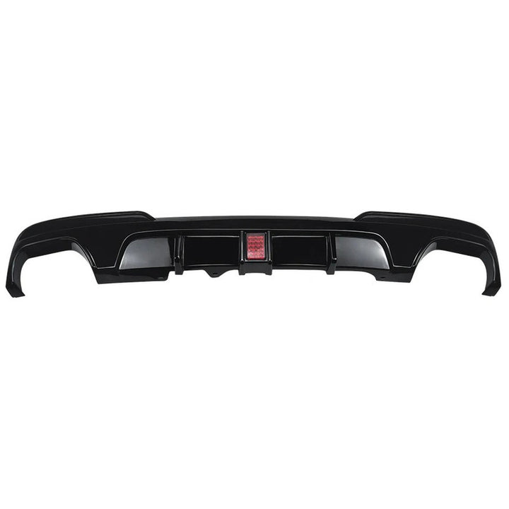 Car Craft Compatible With Bmw 5 Series F10 2010-2017 M Sport M5 Rear Bumper Lip Splitter Diffuser Skirts With F1 Led Light 00-00 Glossy Black Zst-1424 00-00 Gb F1 Glossy Black - CAR CRAFT INDIA