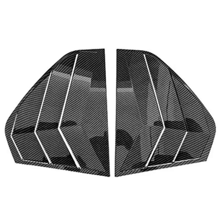 Car Craft Compatible With Vw Volkswagen Golf 8 Mk8 2020-2026 Car Rear Window Shutter Cover Louver Side Vent Trim Triangle Carbon Fiber Look