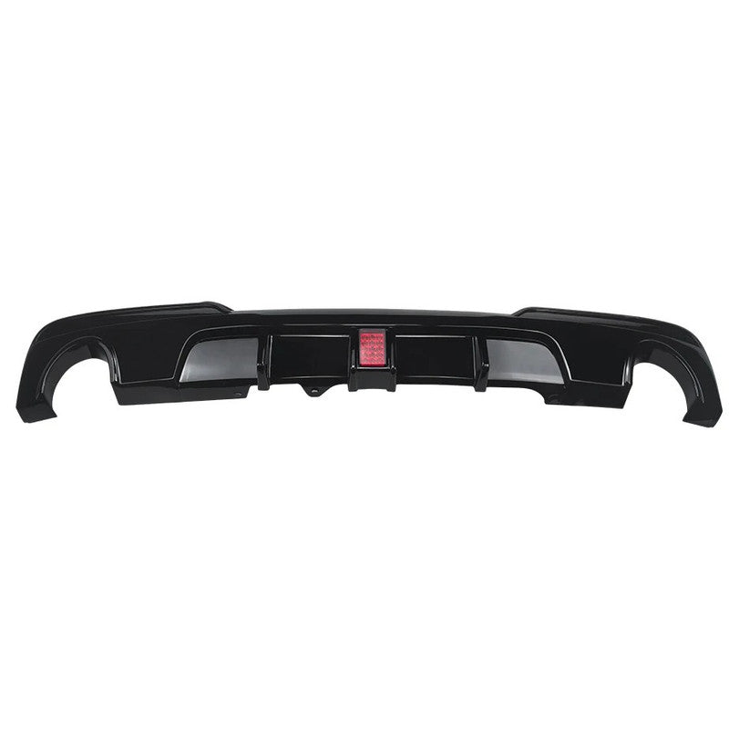 Car Craft Compatible With Bmw 5 Series F10 2010-2017 M Sport M5 Rear Bumper Lip Splitter Diffuser Skirts With F1 Led Light 0-0 Glossy Black Zst-1424 0-0 Gb F1 Glossy Black - CAR CRAFT INDIA