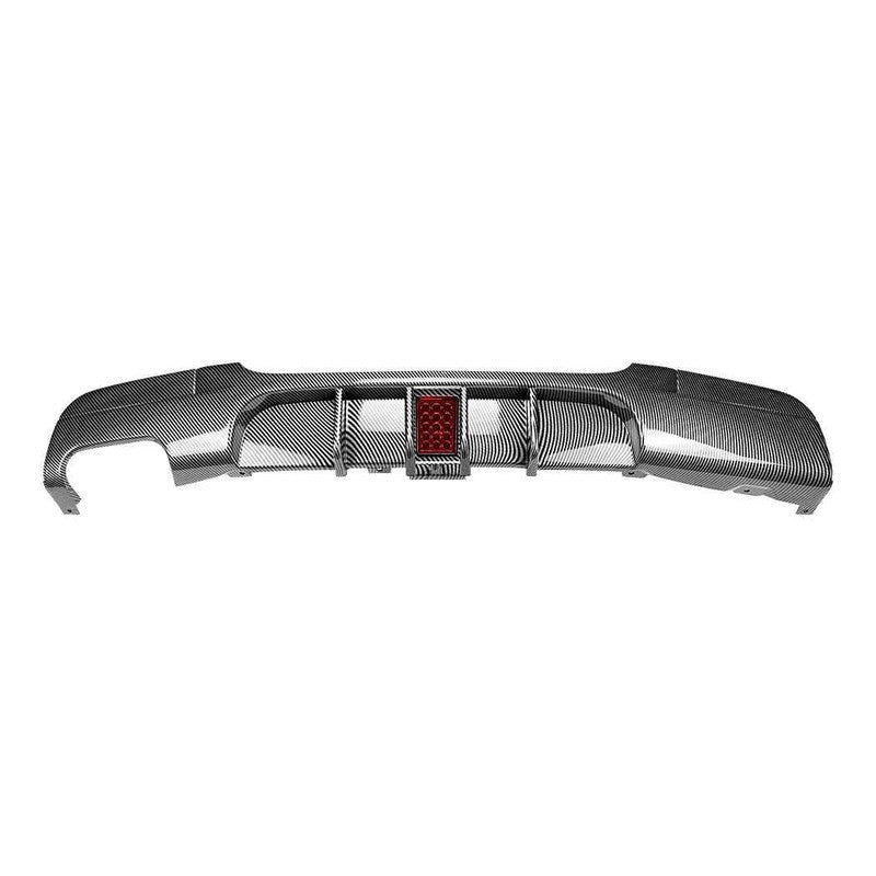 Car Craft Compatible With Bmw 3 Series E90 2008-2012 M Sport M3 M4 Rear Bumper Lip Splitter Diffuser Skirts With F1 Led Light 00- Carbon Fiber Look Zst-1286 00- Cf F1 Carbon Fiber Look - CAR CRAFT INDIA