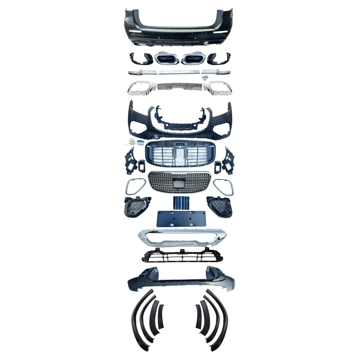 Car Craft Compatible With Mercedes Benz Gls 400 W167 X167 2019-2024 Upgraded Facelift Conversion Convert Body kit Bodykit Bumper GLS680  Maybach MHB Style 2024 1:1 CC-4963 - CAR CRAFT INDIA