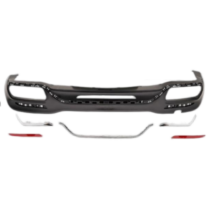 Car Craft Compatible With Mercedes Benz S Class W222 Lci 2018-2020 Upgrade Convert To S Class S63amg Amg63 S63 S65 Amg Rear After Bumper Lip Splitter Diffuser Trim