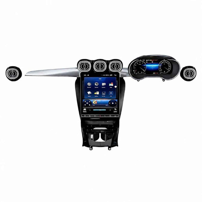 Car Craft Compatible With Mercedes V C Class Glc W253 W205 W447 Digital Android Multimedia Infotainment Player Cluster Speedomeeter With Ambient Ac Air Vent Light Grill Carplay 4gb+64gb Ntg 4.5/5.0