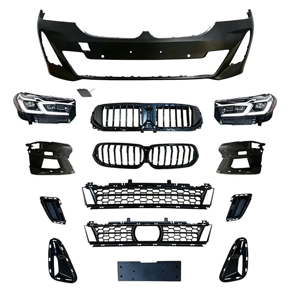 Car Craft Compatible With Bmw 6 Series Gt G32 2018-2020 To 2021+ Lci Upgrade Facelift Conversion Bodykit Bumper Headlight CC-8544
