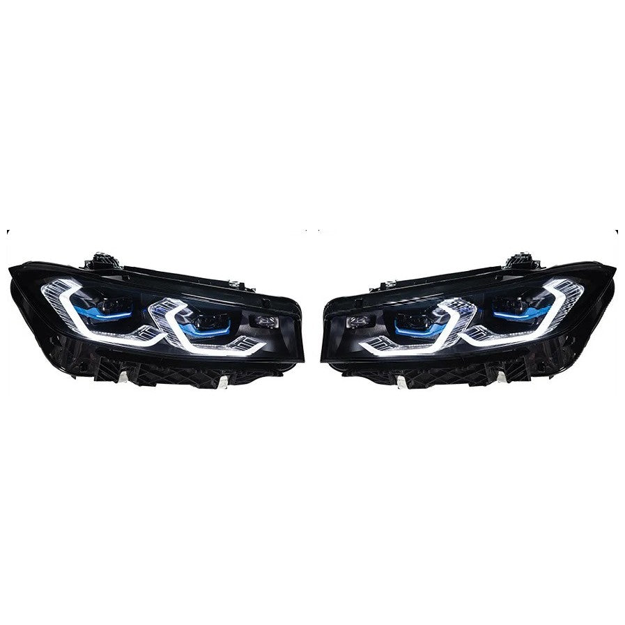 Car Craft Compatible With Bmw 3 Series G20 Lci 2023-2025 Car Front Upgraded Head Light Lamp Xenon Headlight Retrofit Upgrade Modified Led Drl Hid G80 Style With Yelllow Drl