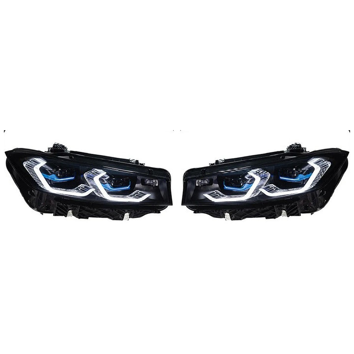 Car Craft Compatible With Bmw 3 Series G20 Lci 2023-2025 Car Front Upgraded Head Light Lamp Xenon Headlight Retrofit Upgrade Modified Led Drl Hid G80 Style With Yelllow Drl