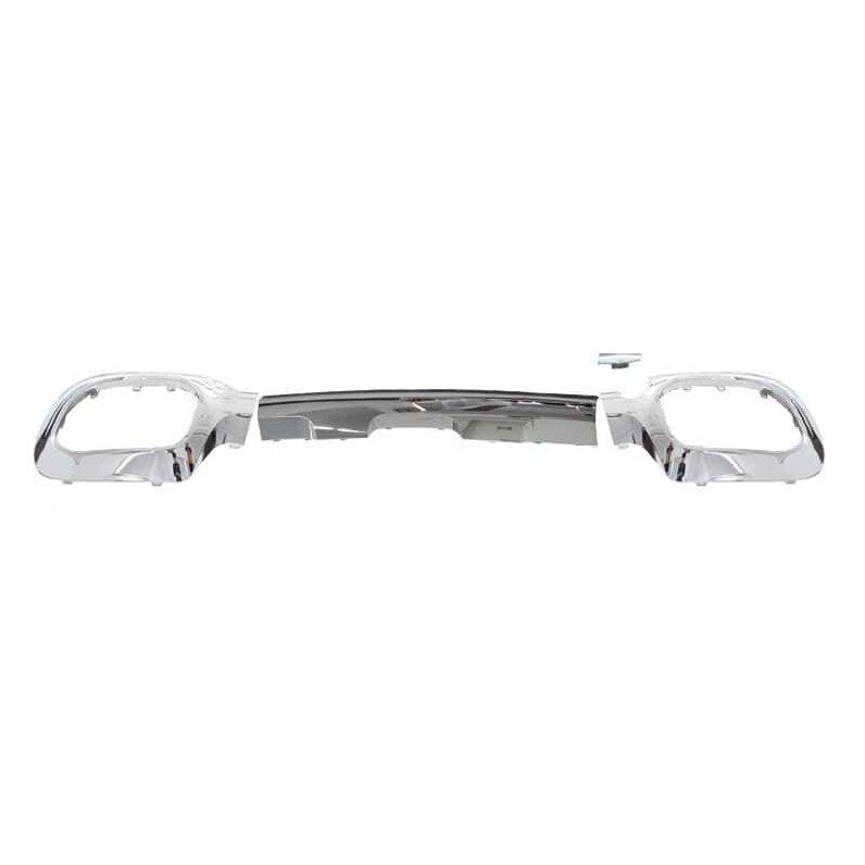 Car Craft Compatible With Mercedes Benz Gls W167 X167 2019-2024 Upgrade Facelift Convert To Gls Maybach Style Rear Bumper After Lip Diffsuer Chrome