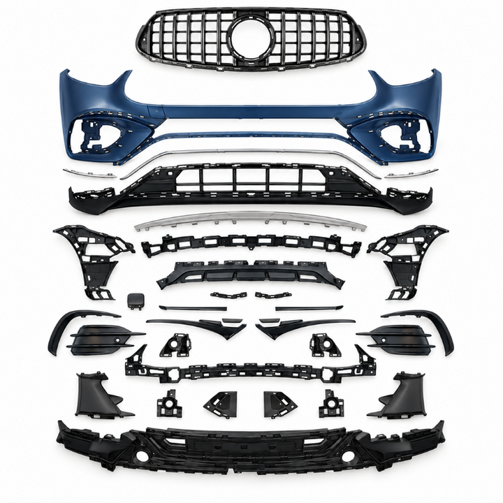 Car Craft Compatible With Mercedes Benz Glc W254 2023-2026 Upgrade Facelift Convert To Glc63 Amg Bodykit Front Bumper Skirt Gril Gc W254-003