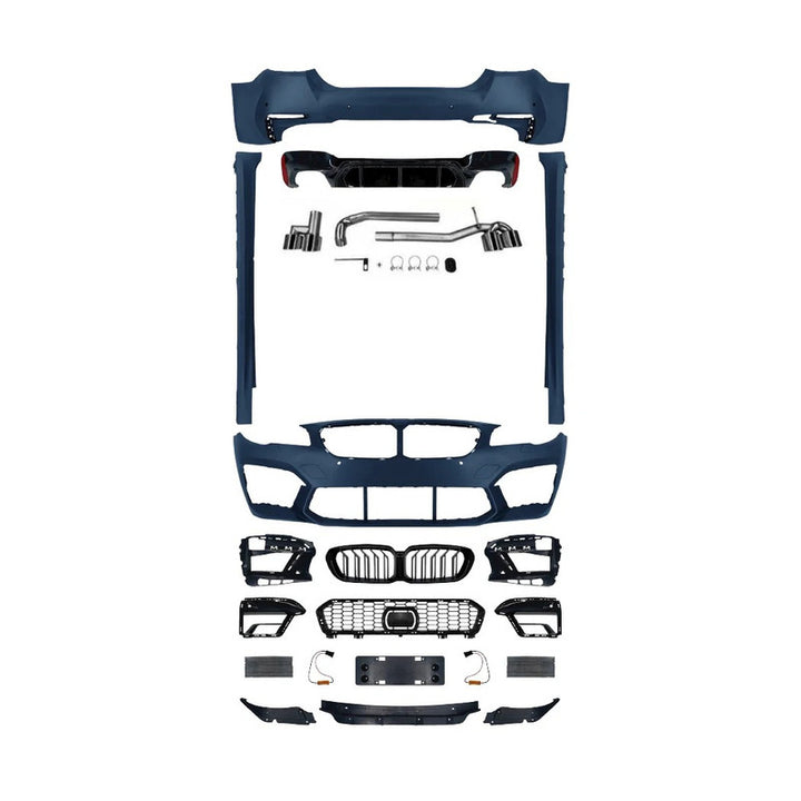 Car Craft Compatible With Bmw 5 Series F10 2010-2017 Front Rear Bumper Upgrade Convert To M Sport M5cs F90 G30 M5 Style Bodykit Body Kit Bumper Side Skirt Rear After Lip Diffuser Exhasut Pipe Tips Gc F10 18 039 CC-10683