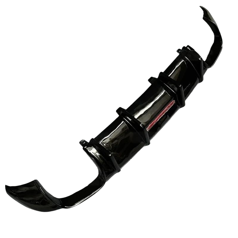 Car Craft Compatible With Skoda Superb 2015-2023 Rear After Bumper Lip Splitter Skirts Diffuser Glossy Black - CAR CRAFT INDIA