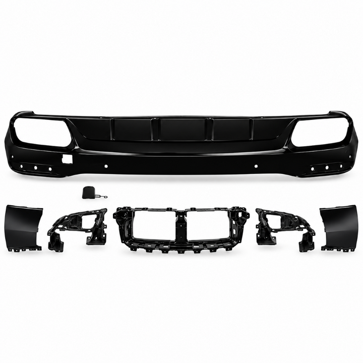 Car Craft Compatible With Mercedes Benz Gle W167 2019-2024 Upgrade Convert To Gle63 Amg Bodykit Rear After Bumper Lip Skirt Diffuser Black Gc W167-006 Gle