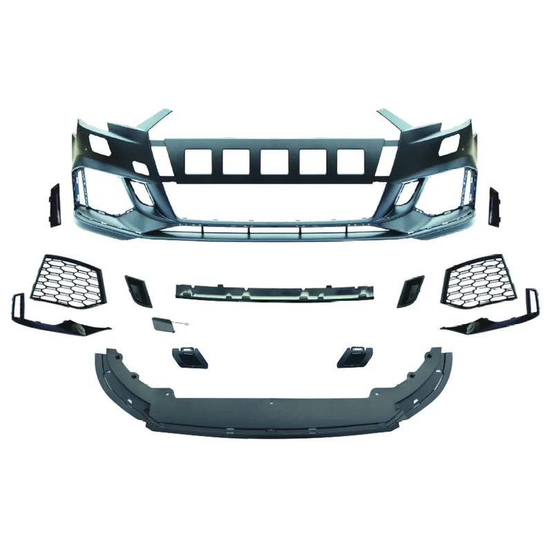 Car Craft Compatible With Audi A4 B9 2017-2020 Upgraded Facelift Convert To Rs4 S4 Sport Bodykit Front Bumper Fog Grill Skirt Trim A4-020 Gc