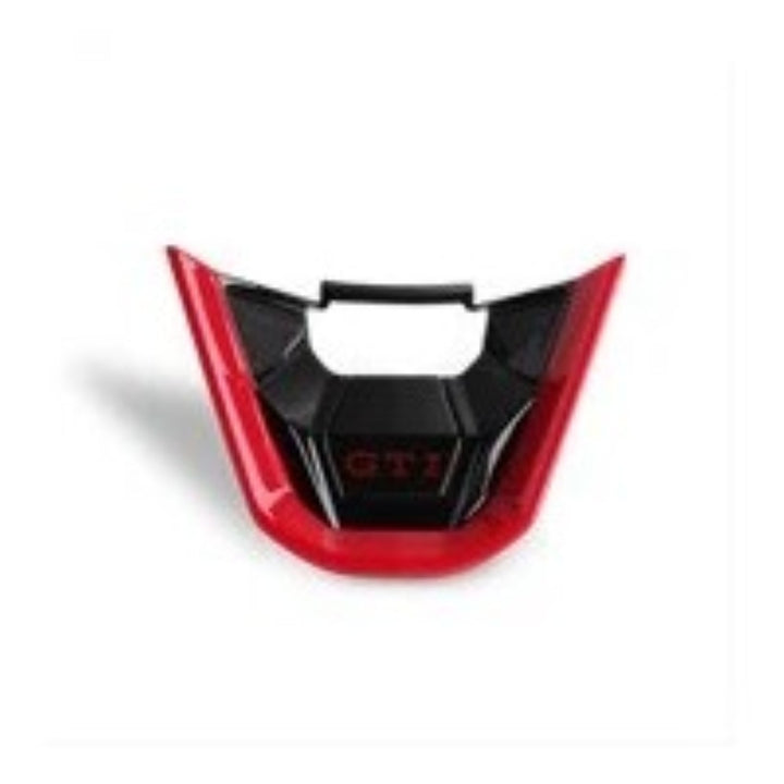Car Craft Compatible With Volkswagen Virtus Arteon Golf 8 Vw Id.3 Passat B8 T-cross Tiguan Touareg Vw T6 Steering Wheel Trim Badge Logo Gti Line Red - CAR CRAFT INDIA