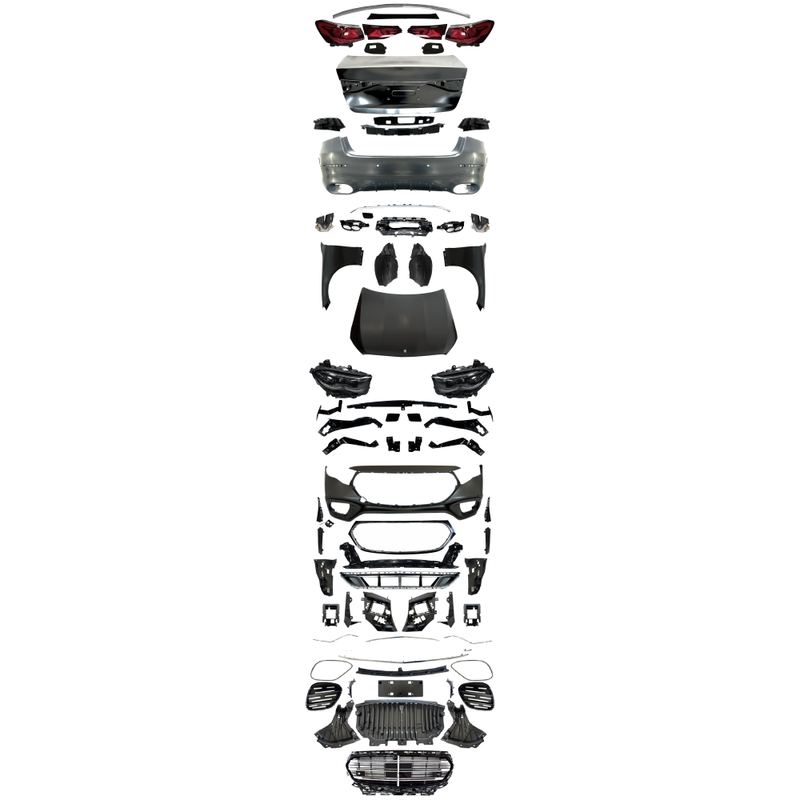 Car Craft Compatible With Mercedes Benz E Class W213 2017-2024 To W214 Lci 2025+ Amg E63 Sports Upgrade Facelift Conversion Convert Bodykit Bumper Hood Headlight Taillight B4 - CAR CRAFT INDIA