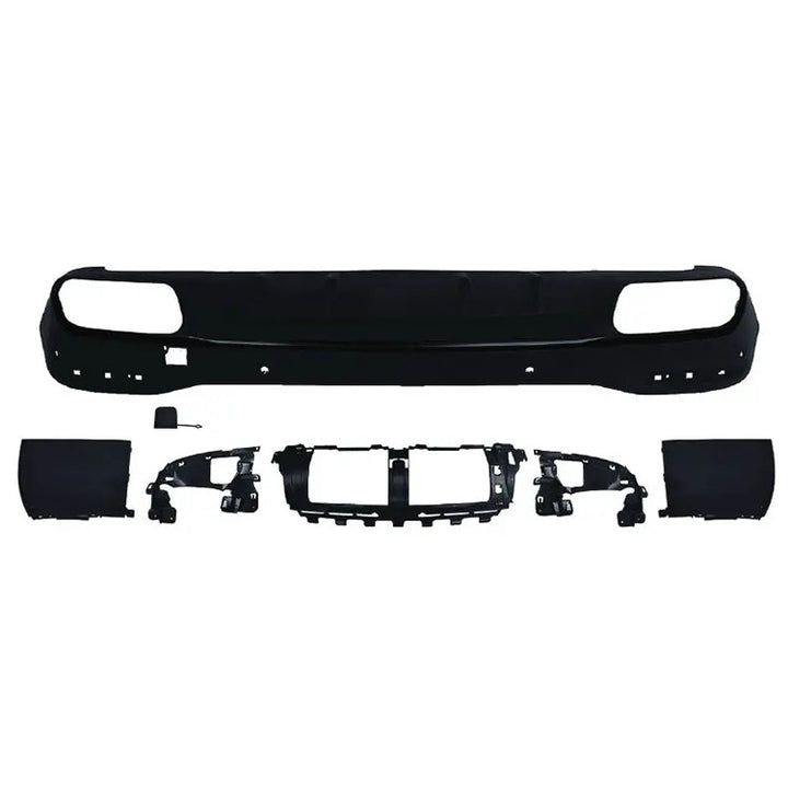 Car Craft Compatible With Mercedes Benz Gls W167 X167 2019-2025 Amg Rear Bumper Upgrade Convert To E63 Amg After Rear Lip Diffuser Silver Gc X167-003