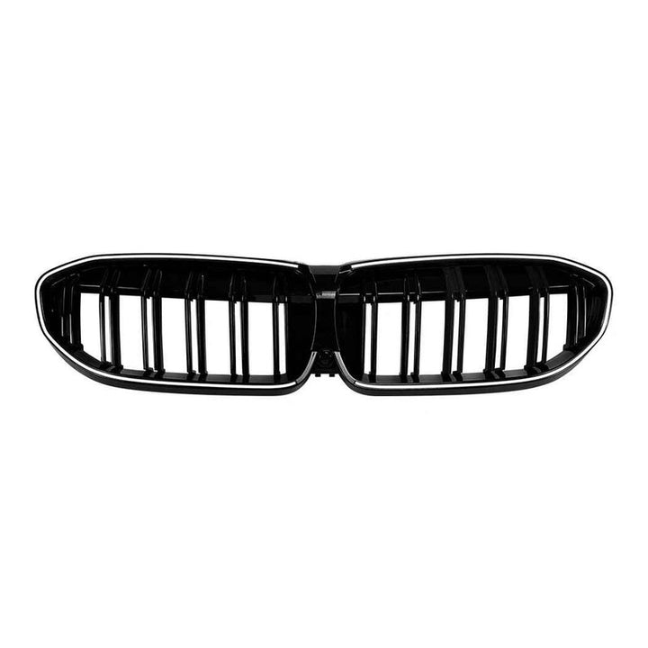 Car Craft Compatible With Bmw 3 Series G20 G21 Pre-facelift 2019-2022 Front Bumper Show Gril Dual Line With Led Light