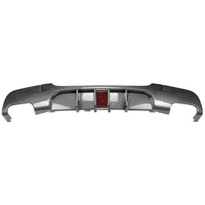 Car Craft Compatible With Bmw 3 Series E90 2008-2012 M Sport M3 M4 Rear Bumper Lip Splitter Diffuser Skirts With F1 Led Light 00-00 Carbon Fiber Look Zst-1286 00-00 Cf F1 Carbon Fiber Look - CAR CRAFT INDIA