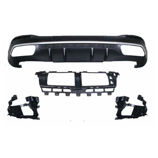 Car Craft Compatible With Mercedes Benz Gls W167 X167 2019-2025 Amg Rear Bumper Upgrade Convert To E63 Amg After Rear Lip Diffuser Black Gc X167-004 - CAR CRAFT INDIA