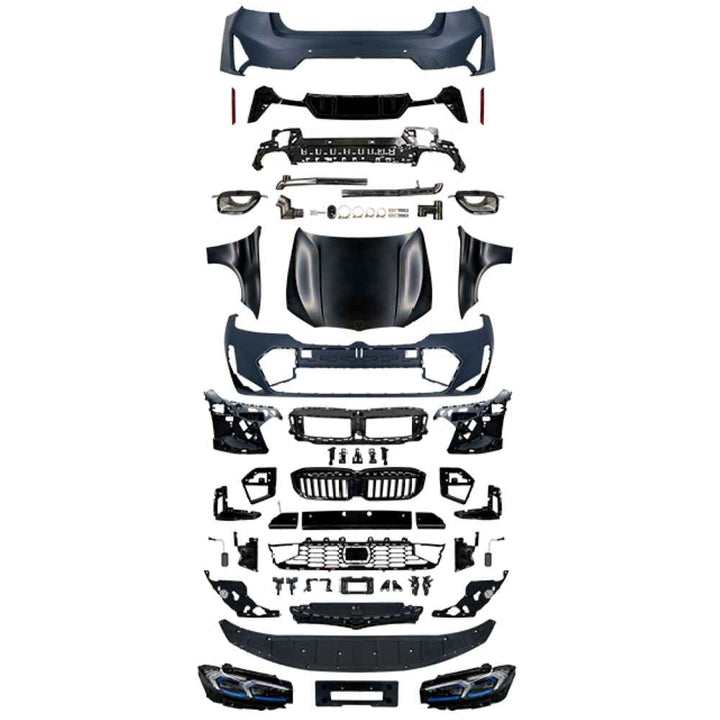 Car Craft Compatible With Bmw 3 Series F30 2012-2018 To G20 Lci M Sports Mt Mtech Upgrade Facelift Conversion Hood Fender Bodykit Bumper Headlight Helogen CC-6332 - CAR CRAFT INDIA