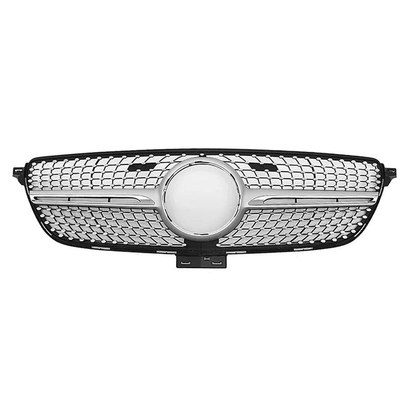 Car Craft Compatible With MERCEDES BENZ GLE COUPE W166 X166 C292 W292 2015-2019 FRONT AMG BUMPER SHOW GRILL  DIAMOND SILVER - CAR CRAFT INDIA